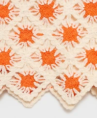Mango Women's Crochet Mini Skirt