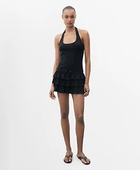 Mango Women's Short Ruffled Dress