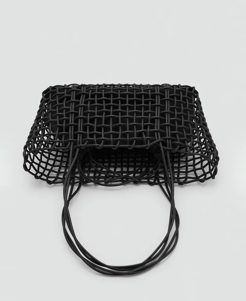 Mango Women's Braided Shoulder Bag