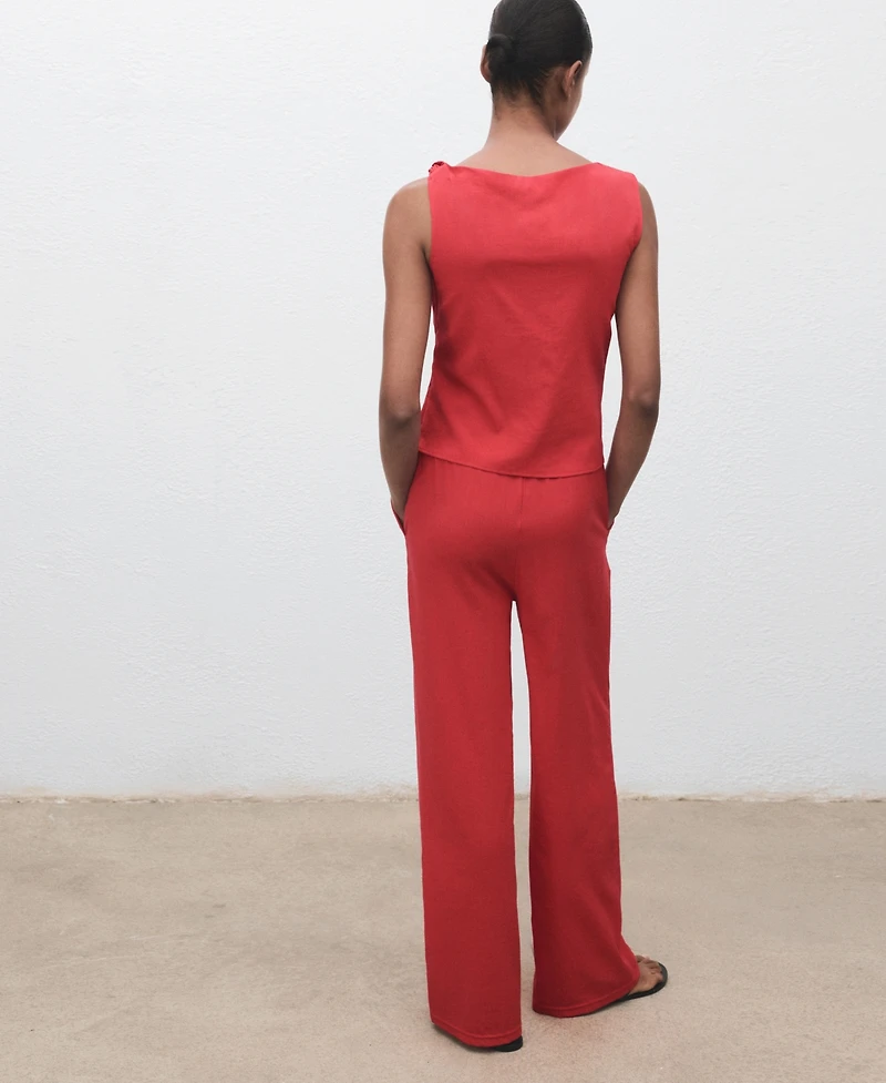 Mango Women's Drawstring Straight Pants