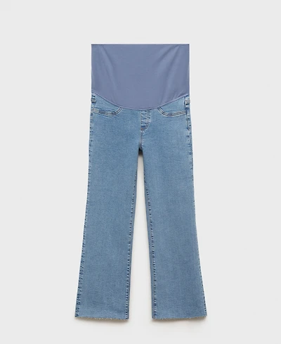 Mango Women's Maternity Flared Cropped Jeans
