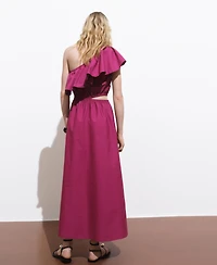 Mango Women's Asymmetrical Cut-Out Dress