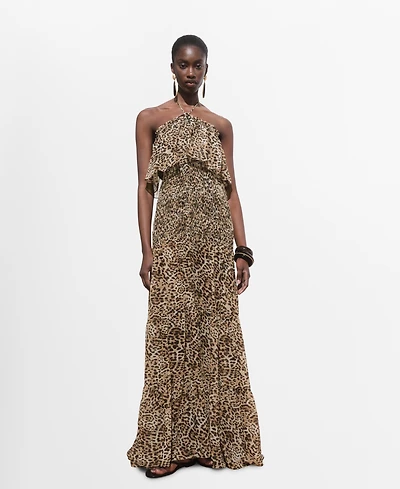 Mango Women's Leopard-Print Maxi-Dress