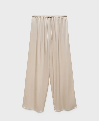 Mango Women's Silk Pajama Pants