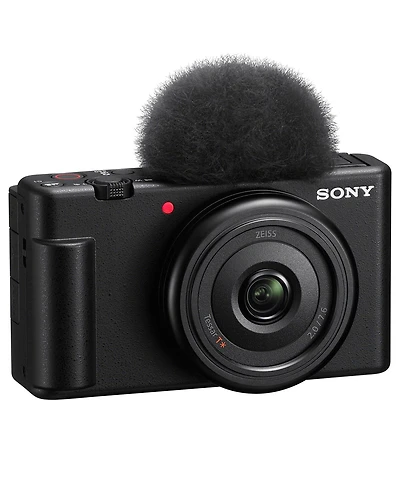 Sony Zv-1F Vlogging Camera, Black Bundle with Corel Mac Software Kit, 32GB Sd Card, Shoulder Bag