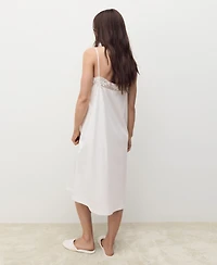 Mango Women's Cotton Lace Nightgown