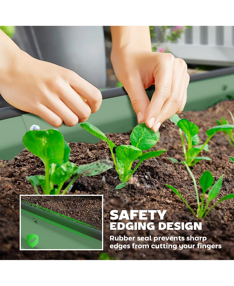 Outsunny 2PCS Raised Garden Bed, Raised Beds for Gardening,