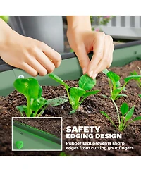 Outsunny 2PCS Raised Garden Bed, Raised Beds for Gardening,