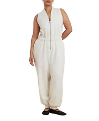 Eloquii Women's Elements Sleeveless Knit Jumpsuit