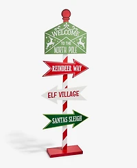 Holiday Lane Heritage North Pole Sign Post, Macy's Exclusive