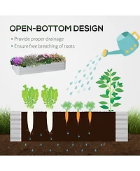 Outsunny Raised Garden Bed with Cover, Mini house,