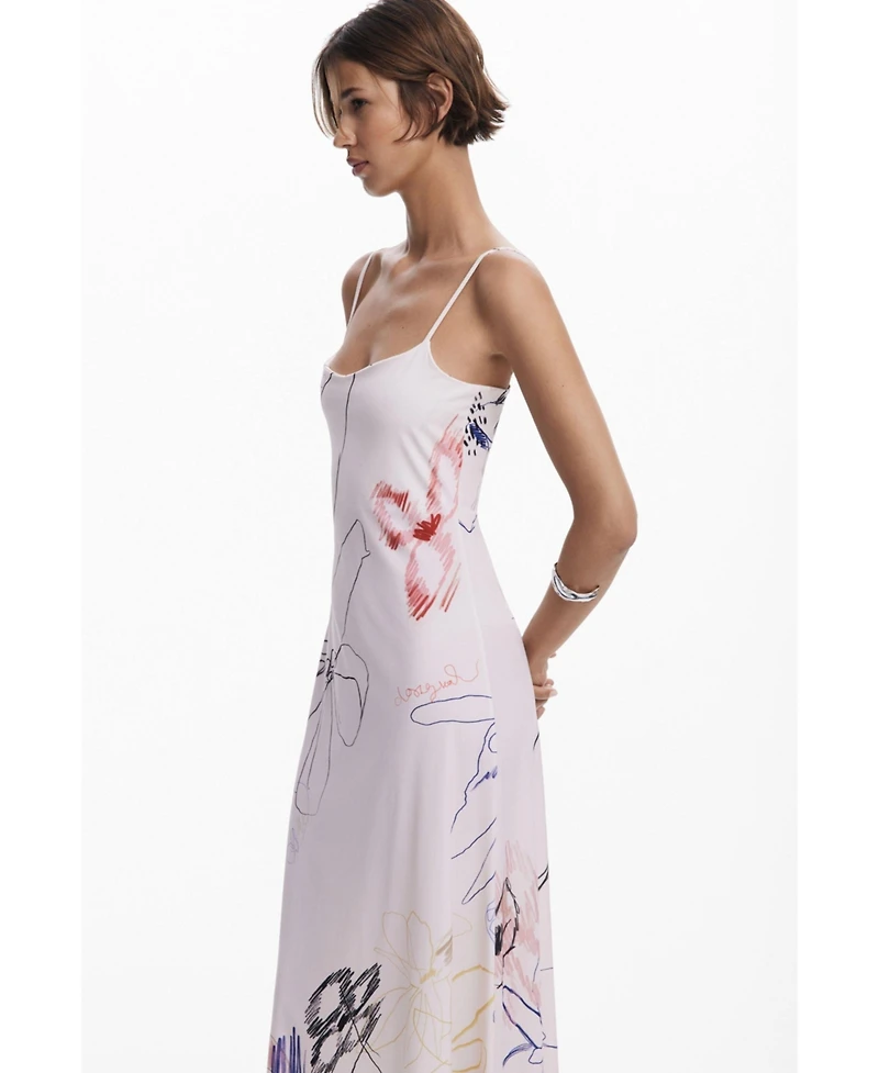 Desigual Women's 2-in-1 brushstroke dress