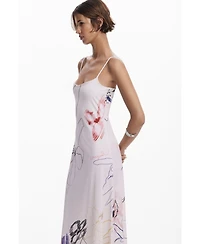 Desigual Women's 2-in-1 brushstroke dress