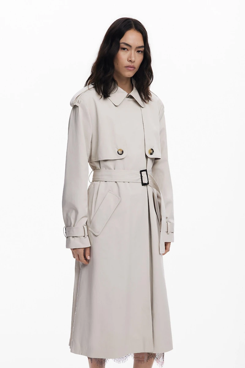 Desigual Women's Pleated back trench coat