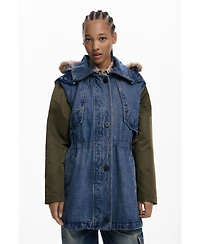 Desigual Women's Fur-trimmed parka