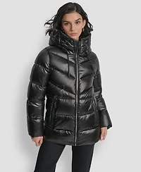 Dkny Women's Shine Hooded Puffer Coat