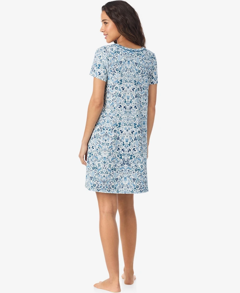 Cuddl Duds Women's Short Sleeve Sleep Shirt