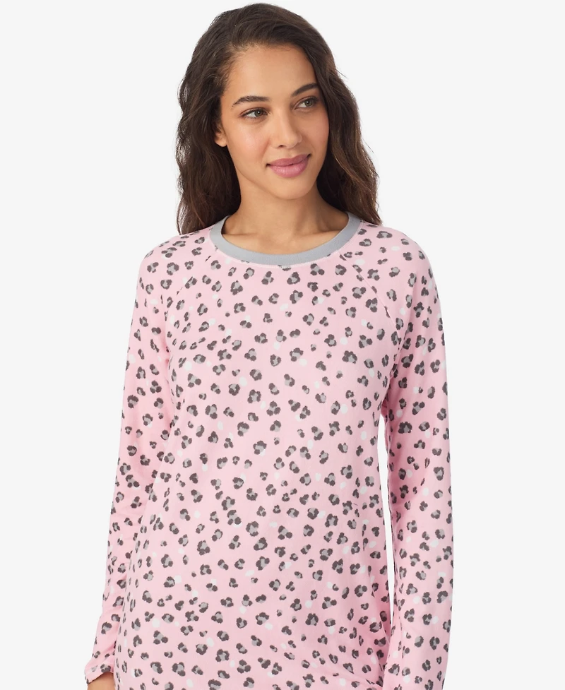 Cuddl Duds Women's Long Sleeve Scoop Neck Short Sleepshirt