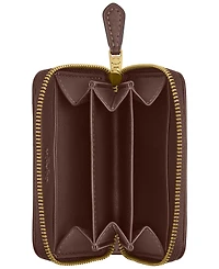 Coach Essential Small Zip Around Card Case Signature Jacquard