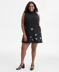 On 34th Trendy Plus Embellished Sleeveless Shift Dress, Macy's Exclusive