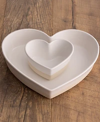 Mason Cash Rustic Charm Heart Dishes, Set of 2