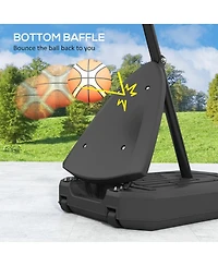 Soozier Portable Basketball Hoop, 5-10' Height Adjustable Basketball Goal