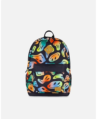 Deux par Deux Boy Kids Backpack Smiley Face Boy - Toddler|Child