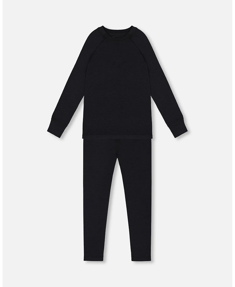 Deux par Kids Unisex Merino Wool Base Layer Set