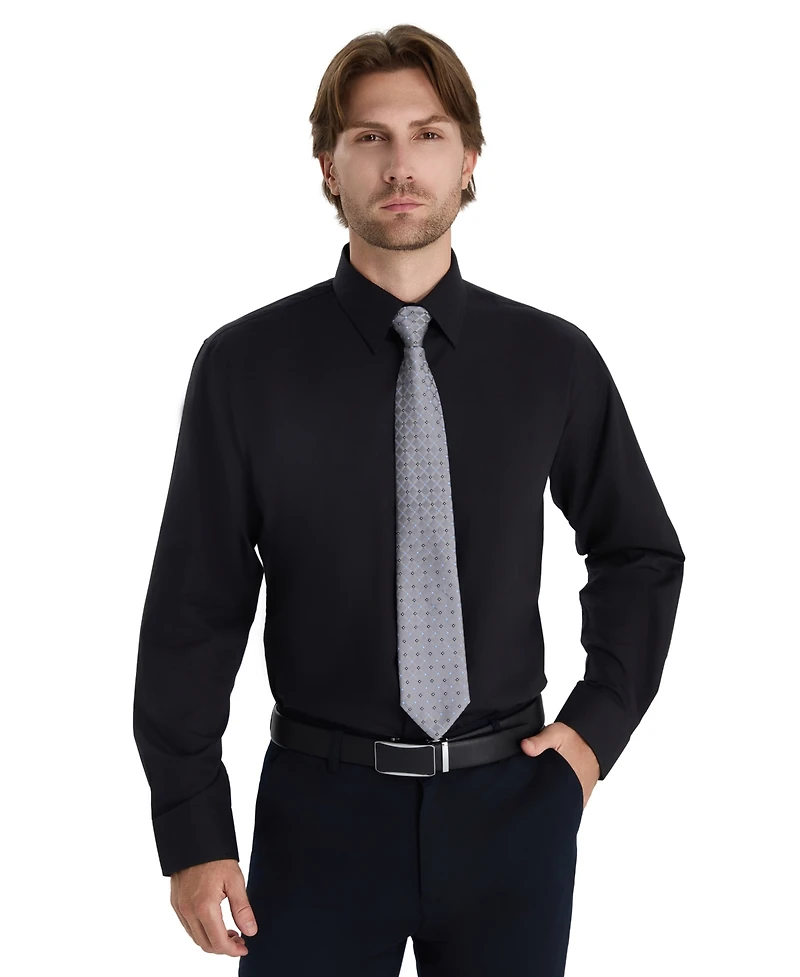 Club Room Men's Regular Fit Solid Dress Shirt, Macy's Exclusive