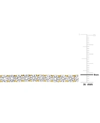 Lab Grown White Sapphire Tennis Bracelet ( 4-1/4 ct. t.w.) Sterling Silver (Also Available 18k Gold Plated over Silver)