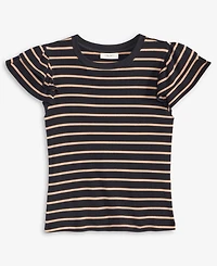 On 34th Women's Flutter-Sleeve Ribbed Top