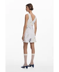 Desigual Women's Pinafore dress with strokes