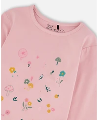 Deux par Toddler Girls Cotton Long Sleeve T-Shirt Dusty Pink - Toddler|Child