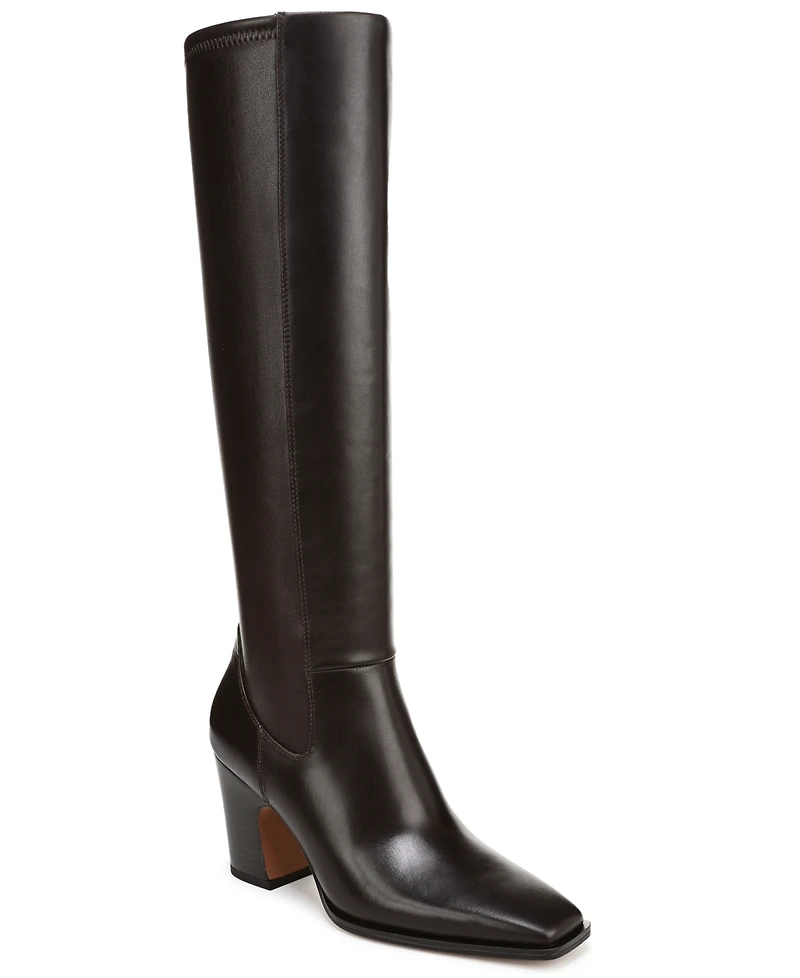 Franco Sarto Women's Jonie Wide Calf Square Toe Zip Tall Boots