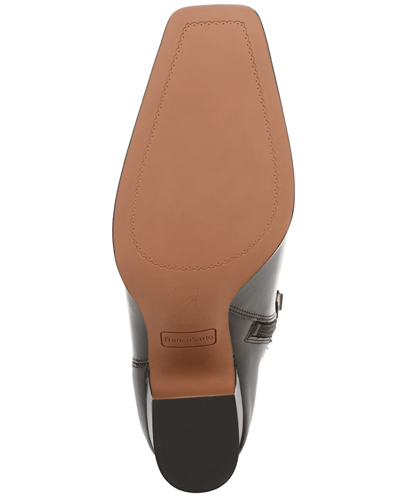 Franco Sarto Women's Jonie Wide Calf Square Toe Zip Tall Boots