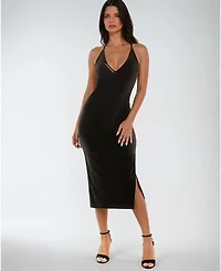 Bebe Gold Bar Detail Dress