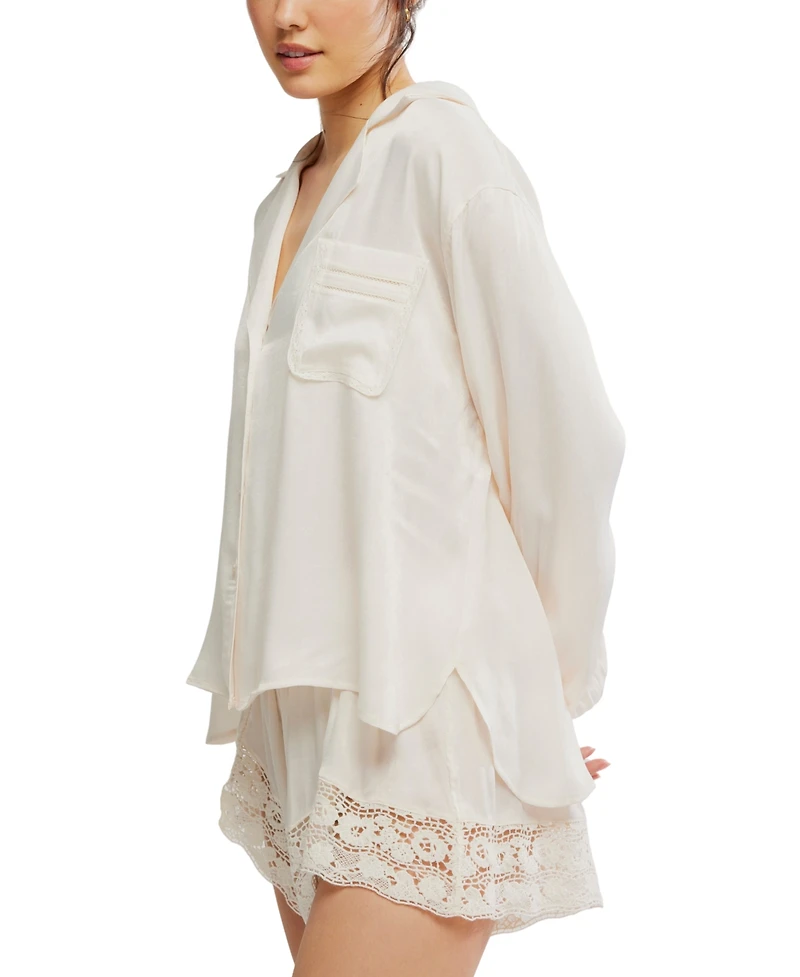 Free People Women's Midnight Muse Long Sleeve Sleepshirt