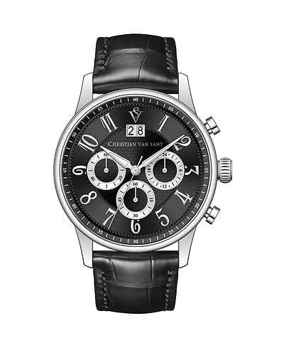 Christian Van Sant Men's Heritage Black Dial Watch - CV3940