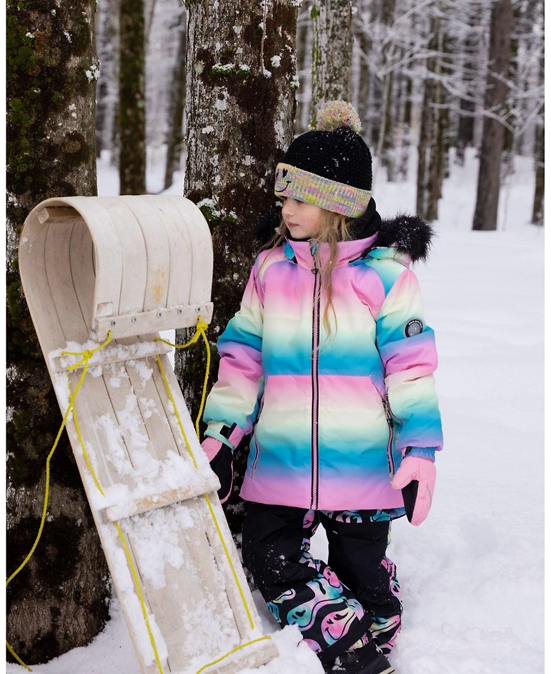 Deux par Toddler Girls Two-Piece Play Snowsuit Smiley Face Toddler|Child