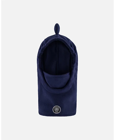 Deux par Deux Boy Polar Fleece Balaclava for Ski Helmet Navy Blue - Toddler|Child