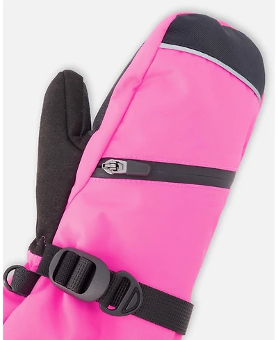Deux par Girls Winter Mittens Teknik Fuchsia
