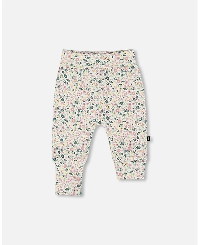 Deux par Baby Girl Cotton Evolutive Pant Off-White Floral