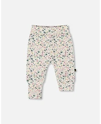 Deux par Baby Girl Cotton Evolutive Pant Off-White Floral