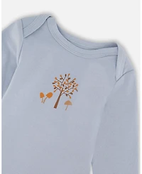 Deux par Baby Boys Cotton Onesie Light Blue