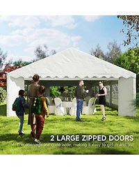 Outsunny 20' x 40' Large Party Tent with Removable Window Sidewalls