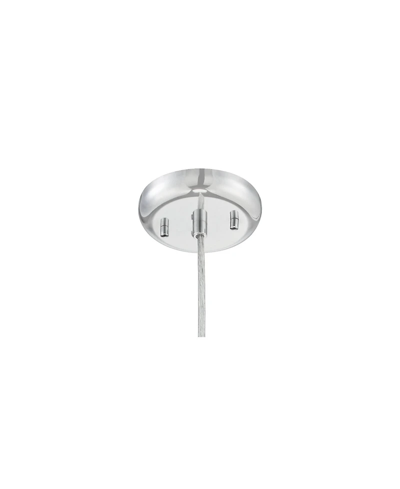 Possini Euro Design Portico Chrome Mini Pendant 5" Wide Modern Vacuum Plated Crackle Glass for Dining Room House Foyer Kitchen Island Entryway Be