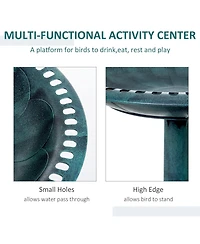 Outsunny 28" Outdoor Bird Bath Fountain Backyard Feeder Sd Ornaments