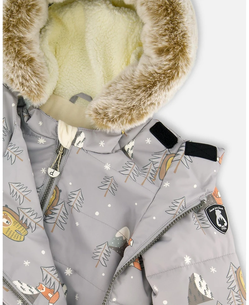 Deux par Baby Boy Two-Piece Snug Snowsuit Gray - Baby|Toddler