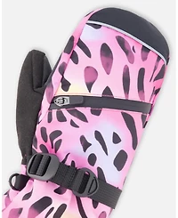 Deux par Girl Winter Mittens Teknik Multicolor Leopard and Zebra