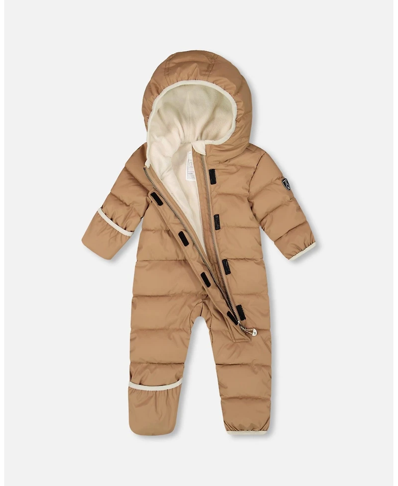 Deux par Baby Unisex One-Piece Cloud Compressible Snowsuit Designed for Car Seat Chanterelle
